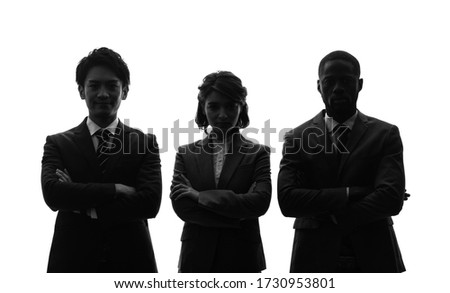 Silhouette of group of businessperson. Partner of business.