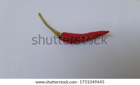 Hot chlili peppers isolated on white background.