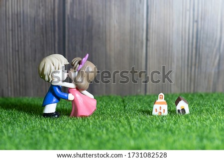 Miniature toys for girls and boys in love