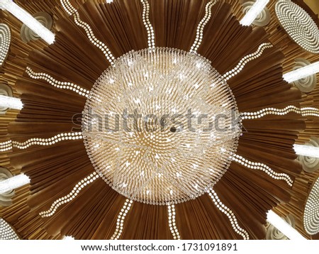 a view of a chandelier from the bottom