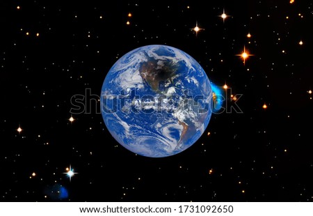 View of the earth from the cosmos. The elements of this image furnished by NASA.
