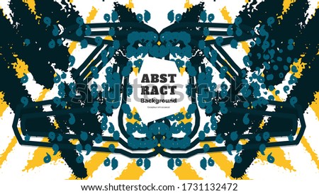 Abstract background illustration. Colorful lines, spots, dots and paint strokes. Decorative symmetric wallpaper, backdrop. Hand drawn texture, decor elements and shapes. Eps10 vector.