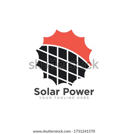 Solar Energy Logo Design Vector Illustration