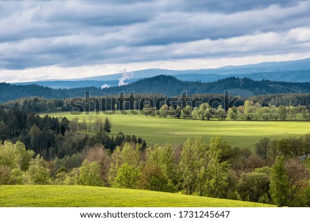 Czech spring valley landscape scenery 