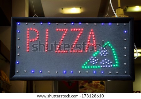 Pizza light advertise