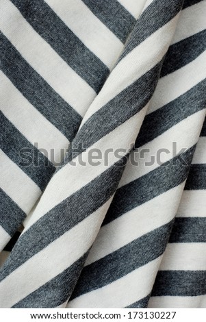 Folding gray striped cotton.