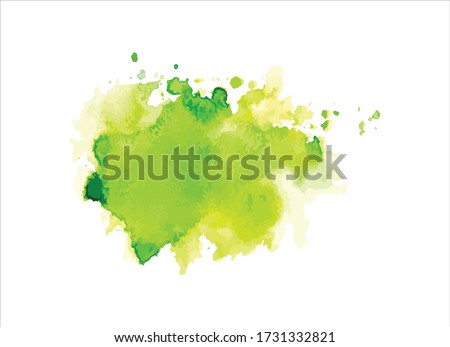 abstract green watercolor paint stroke background vector illustration texture design
