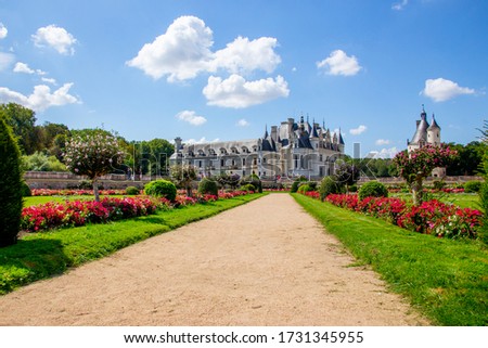  castle flower garden in France  amazing beautiful