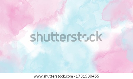 Beautiful wallpaper HD splash watercolor multicolor blue pink, pastel color, abstract texture background.  For google slides/lettering background. Rainbow color, sky, brush strokes wash, Galaxy style. Royalty-Free Stock Photo #1731530455