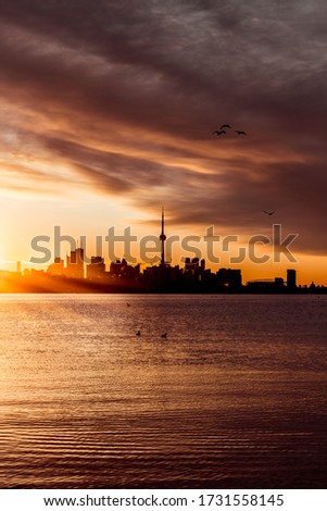 Sunrise Toronto Skyline beautiful morning