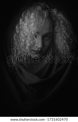 
portrait and black and white photo shoot in the studio