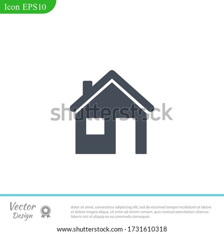 Home flat icon. vector Illustrator Eps.10 Royalty-Free Stock Photo #1731610318