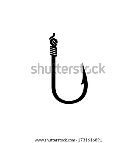 Fishing hook icon vector logo collection
