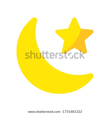 moon icon, illustration vector. suitable for many purposes.