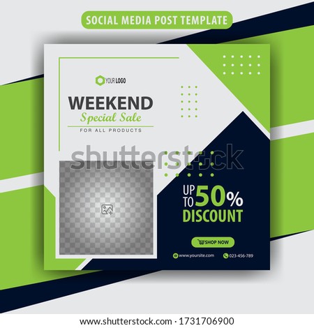 Fashion sale social media post design, editable post template banners design, vector illustration