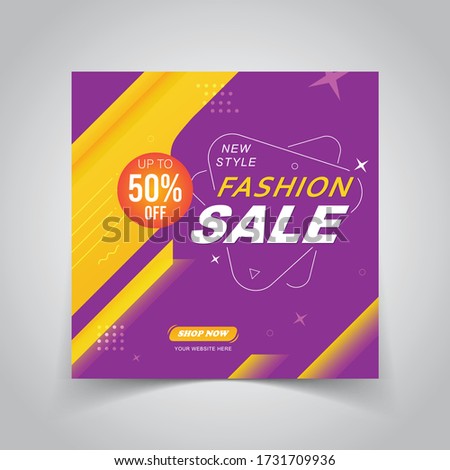 Fashion Sale business banner post social media advertisement