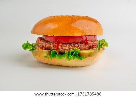 hamburger on white background. isolated