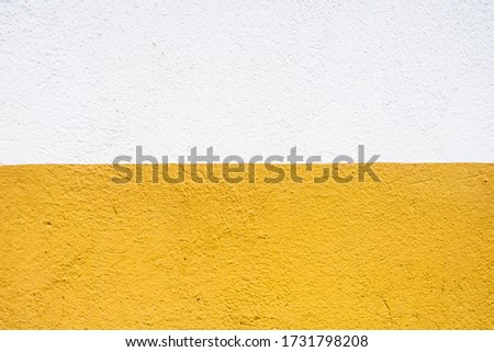 Empty red and yellow cement wall background and texture