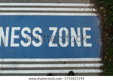 On a blue field is written Ness Zone