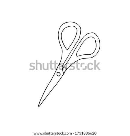 Vector hand drawn doodle sketch scissors isolated on white background