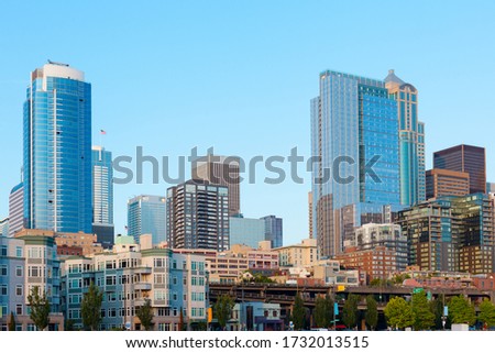 Buildings at downtown waterfront, Seattle, Washington, United States.