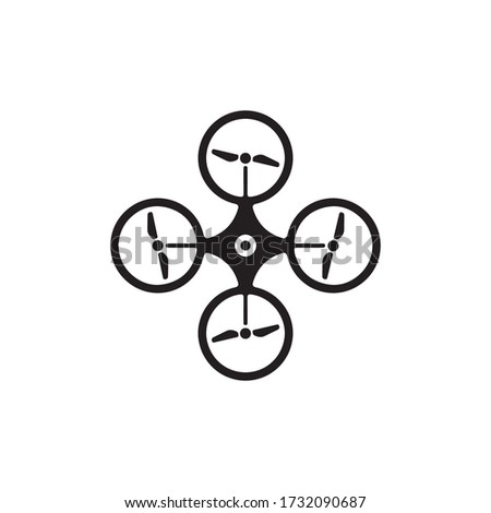 Drone Quadcopter With Action Camera Icon In Trendy Design Vector Eps 10