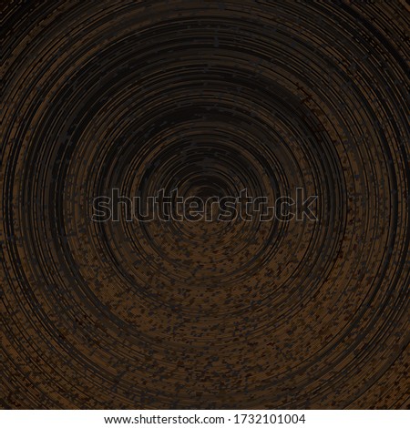 Abstract spiral on grunge brown-black Background. Vector illustranion