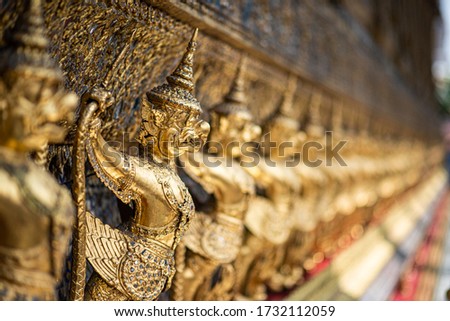 Garuda decorated with pagoda in Phra Kaew Temple