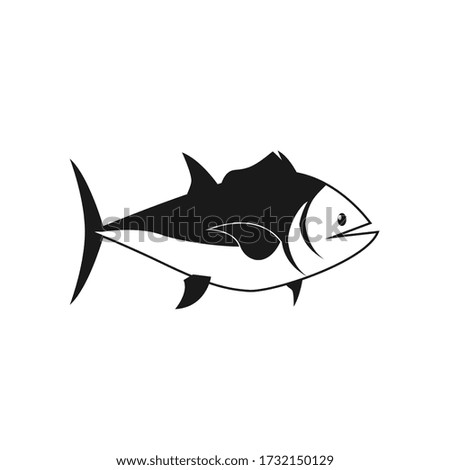 Fish or seafood flat icon for food apps and websites