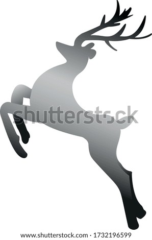 logo and background of a deer in a jump