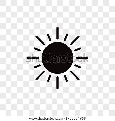 Sun icon vector. Summer sign