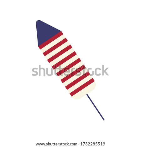 Isolated fireworks image over a white background - Vector