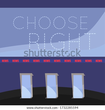 United States elections poster. Debate room - Vector