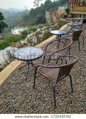 Table and Chairs with a View of Nature. 