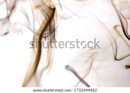 Smoke move freely in the air