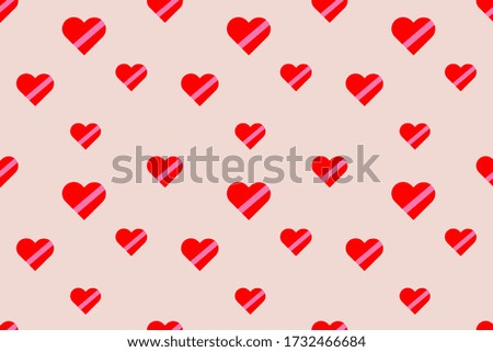 Seamless Red heart pattern background. Heart wallpaper. Abstract illustration for web site,landing pages,ads,poster.