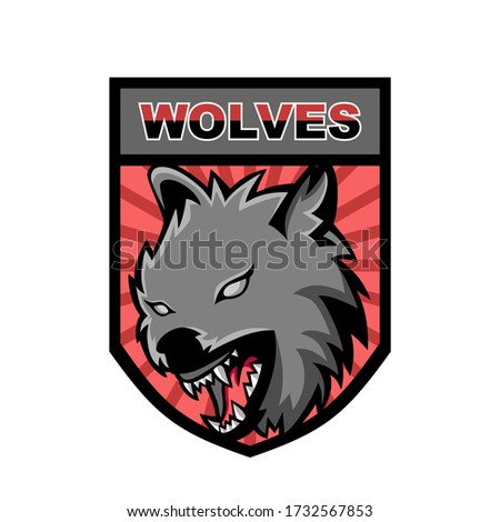 Wolves mascot sport logo design