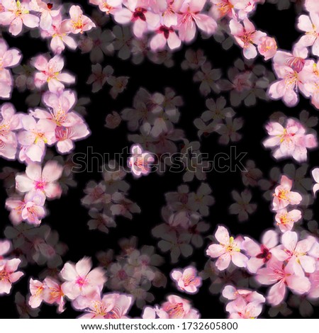 Abstract pink flower pattern with tropical flowers. flowers seamless pattern.