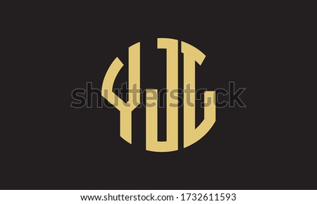 YJL Circle Emblem Abstract Monogram Letter Mark Vector Logo Template
