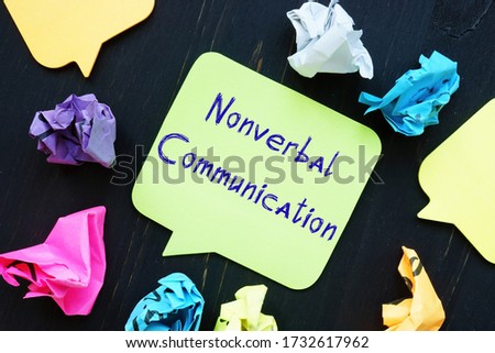 Career concept meaning Nonverbal Communication with sign on the piece of paper. Royalty-Free Stock Photo #1732617962