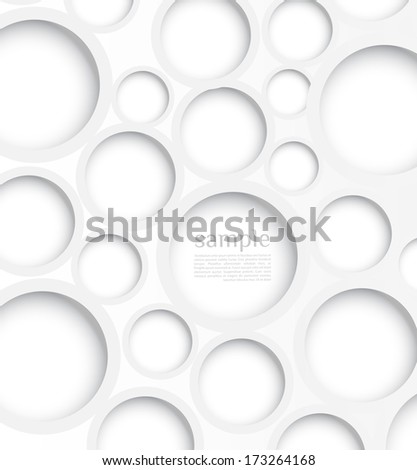 Abstract white Geometrical bubble Design