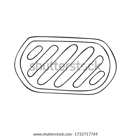 Soap dish. The concept of cosmetology, skin care. Vector single element in doodle style.