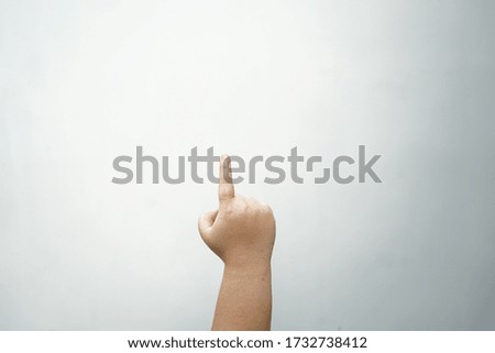 One Finger. hand isolated on white background