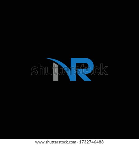 NR or RN letter designs for logo and icons