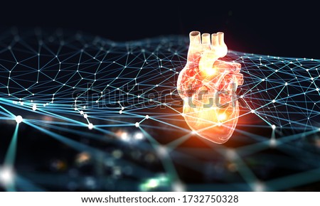 Innovative medicine concept. Heart symbol