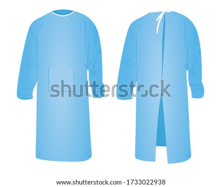 Blue surgery suit. vector illustration