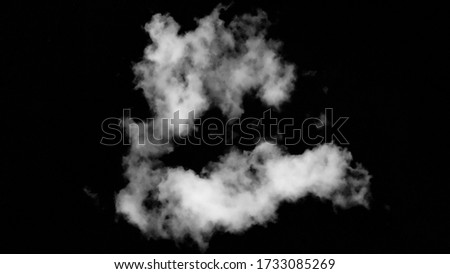 beautiful cloud isolated on black background