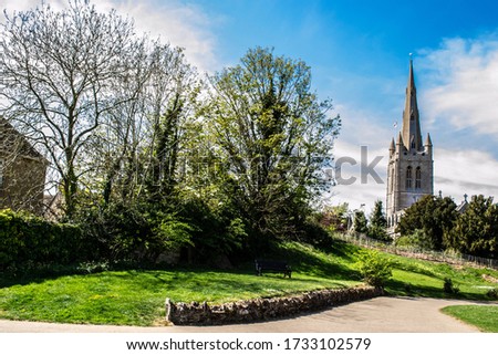 All Saints Church in Oakham, Rutland, England Royalty-Free Stock Photo #1733102579