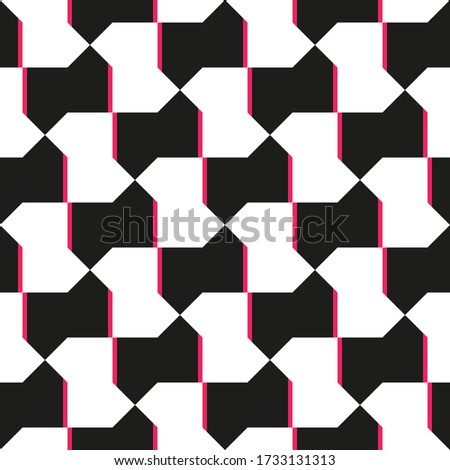 Seamless red black and white Arabic tile vintage pattern vector