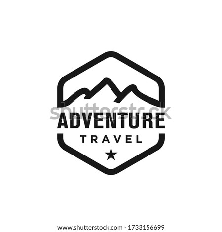 Mountain adventure logo design for traveling